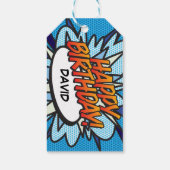 Personalisiertes Comic Buch Pop Kunst Gerne Geschenkanhänger (Rückseite)