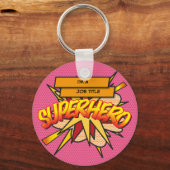 Personalisiertes Comic Buch Pop Kunst I'M A... SUP Schlüsselanhänger (Vorderseite)