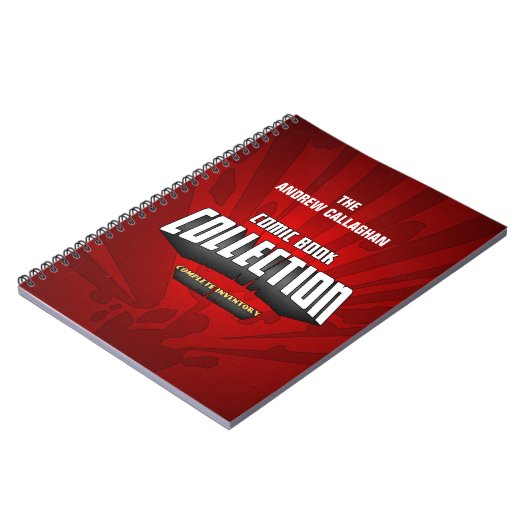 Personalisiertes Comic-Buch-Sammlungs-Inventar Notizblock (Linke Seite)