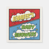 Personalisiertes Comic Buch Superhero Kinderdusche Serviette (Vorderseite)