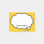 Personalisiertes Comic Buchspass Think Bubble Post-it Klebezettel (Vorderseite)