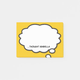 Personalisiertes Comic Buchspass Think Bubble Post-it Klebezettel
