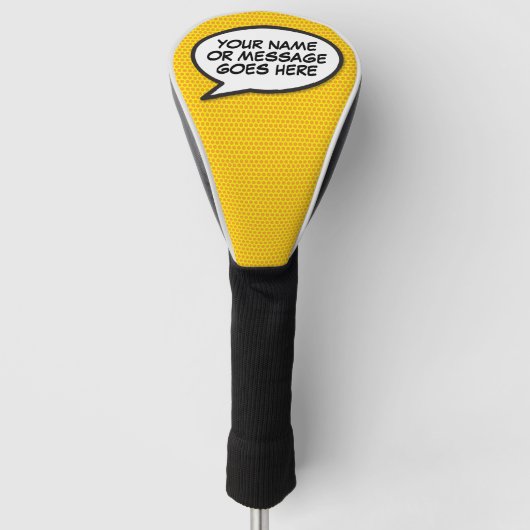 Personalisiertes Comic Buchsprache Blase Golf Headcover (Vorderseite)