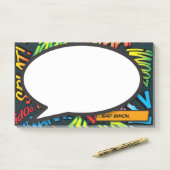 Personalisiertes Comic für die Moderne Sprechblase Post-it Klebezettel (Auf Schreibtisch)