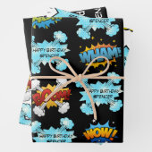 Personalisiertes Comic Geschenkpapier Set (Beispiel)