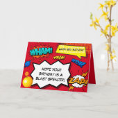 Personalisiertes Comic Karte (Gelbe Blume)