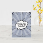 Personalisiertes Comic Karte (Gelbe Blume)