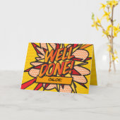 Personalisiertes Comic Pop Kunst, Dichtung und Mus Karte (Gelbe Blume)