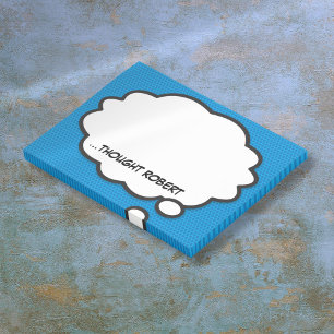Personalisiertes Comicbuch Lustige Denkblase Post-it Klebezettel