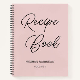 Personalisiertes Cookbook  Girly Script Rezept No Notizblock