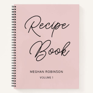 Personalisiertes Cookbook  Girly Script Rezept No Notizblock