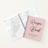 Personalisiertes Cookbook  Girly Script Rezept No Notizblock (Innenseite)