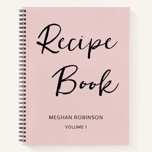 Personalisiertes Cookbook  Girly Script Rezept Notizblock (Vorderseite)