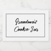 Personalisiertes Cookie-Etikett, Oma's Cookie Jar Lebensmitteletikett (Einzelnes Label)