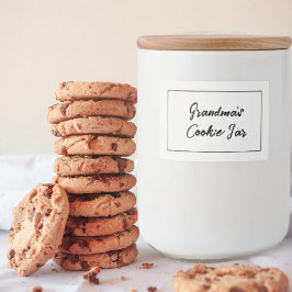 Personalisiertes Cookie-Etikett, Oma's Cookie Jar Lebensmitteletikett