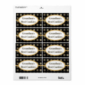 Personalisiertes Cookie-Label, Omas bestes Label (Vorne)