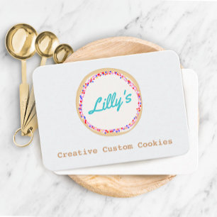 Personalisiertes Cookie-Logo für die Bäckerei Visitenkarte