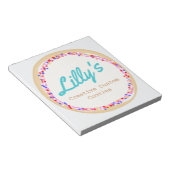 Personalisiertes Cookie oder Cupcake Notizblock (angewinkelt)