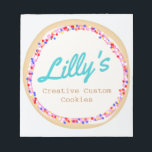 Personalisiertes Cookie oder Cupcake Notizblock<br><div class="desc">Großartiges Logo für Bäckereien,  die sich auf individuelle Kekse für Geburtstagspartys,  Cookie Swaps,  Caterer personalisierte Geschenke,  und mehr..</div>