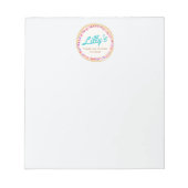 Personalisiertes Cookie oder Cupcake Notizblock (Vorderseite)