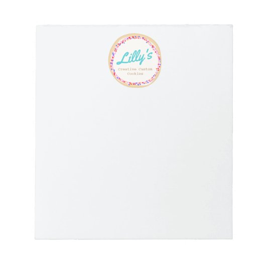 Personalisiertes Cookie oder Cupcake Notizblock (Vorderseite)
