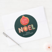 Personalisiertes Cookies Weihnachten mit Bauble Ho Runder Aufkleber (Umschlag)