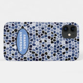 Personalisiertes COOLES blaues gestanztes Glasmust Case-Mate iPhone Hülle (Rückseite (Horizontal))
