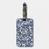 Personalisiertes COOLES blaues gestanztes Glasmust Gepäckanhänger (Rückseite vertikal)