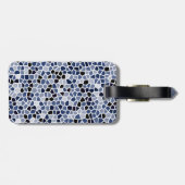 Personalisiertes COOLES blaues gestanztes Glasmust Gepäckanhänger (Rückseite horizontal)