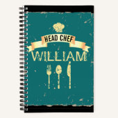 Personalisiertes cooles Head Koch Rezept Buch für  (Vorderseite)