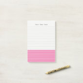 Personalisiertes Cooles Minimalistisch-rosa Notepa Post-it Klebezettel (Auf Schreibtisch)