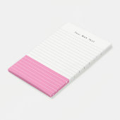Personalisiertes Cooles Minimalistisch-rosa Notepa Post-it Klebezettel (angewinkelt)