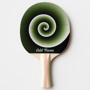 Personalisiertes Cooles Schwarz-Grün-Muster Tischtennis Schläger