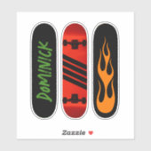 Personalisiertes Cooles Skateboard Aufkleber (Blatt)
