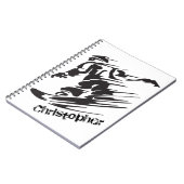 Personalisiertes Cooles Snowboarding Mountain Note Notizblock (Linke Seite)