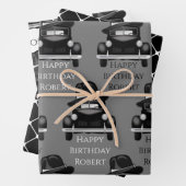 Personalisiertes cooles und klassisches Auto Geschenkpapier Set (Beispiel)