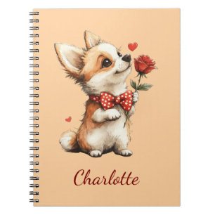 Personalisiertes Corgi-Notizbuch mit individuellem Notizblock