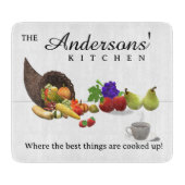 Personalisiertes Cornucopia Themed Schneidebrett (Vorderseite)