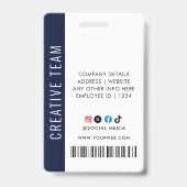 Personalisiertes Corporate Employee ID Abzeichen B Ausweis (Rückseite)