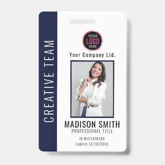 Personalisiertes Corporate Employee ID Abzeichen B Ausweis (Vorderseite)