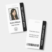 Personalisiertes Corporate Employee ID Abzeichen B Ausweis (Vorder- & Rückseite)