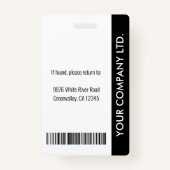 Personalisiertes Corporate Employee ID Abzeichen B Ausweis (Rückseite)