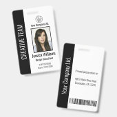 Personalisiertes Corporate Employee ID Abzeichen B Ausweis (Vorder- & Rückseite)