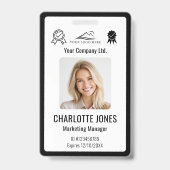 Personalisiertes Corporate Employee ID Abzeichen B Ausweis (Vorderseite)