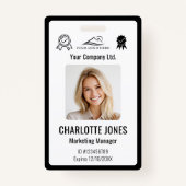 Personalisiertes Corporate Employee ID Abzeichen B Ausweis (Vorderseite)