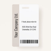 Personalisiertes Corporate Employee ID Abzeichen B Ausweis (Rückseite)