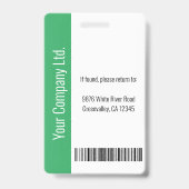 Personalisiertes Corporate Employee ID Abzeichen G Ausweis (Back)
