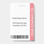 Personalisiertes Corporate Employee ID-Abzeichen P Ausweis (Back)