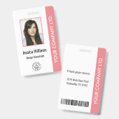 Personalisiertes Corporate Employee ID-Abzeichen P Ausweis (Front & Back)