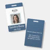 Personalisiertes Corporate Employee ID Vertikales  Ausweis (Vorder- & Rückseite)